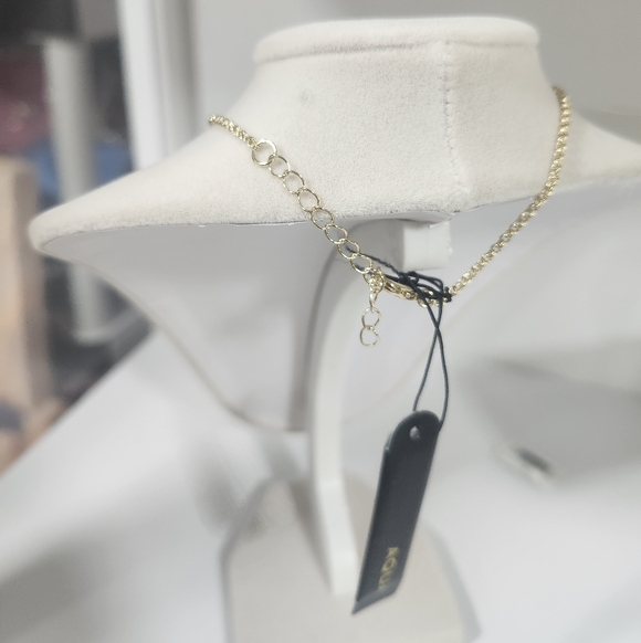 Aqua Gold and Red Pendant Necklace - Picture 6 of 6